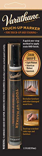 Varathane Wood Stain Touch-Up Marker, 2.4 oz, Light Walnut/American Walnut/Gunstock - color: Light Walnut/American Walnut/Gunstock, size: 2.4 Ounce (Pack of 1)