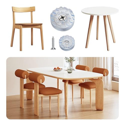 16PCS 1” Transparent Round Furniture Pads, Non-Slip Heavy Duty Screw-on Furniture Feet, Noise-Canceling Silicone Sliders for Table Desk Chair Sofa Legs - size: 1"
