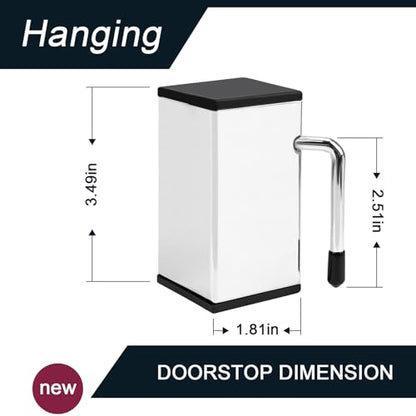 Door Stopper - Pocket Size and Mobile - Heavy Duty Hinge Door Stop - Fit for Firemen, Movers, Hotels & Stores - Easy to Use - Children & Pets Safety Hanging Door Hinge Stoppers