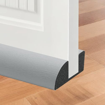 2 Pack Pack Door Draft Stopper 36" Adjustable Under Door Draft Stopper Soundproofing 30 Inch to 36 Inch Noise Blocker Seal Large Gap up to 1.2", Easy to Install Grey - color: Gray
