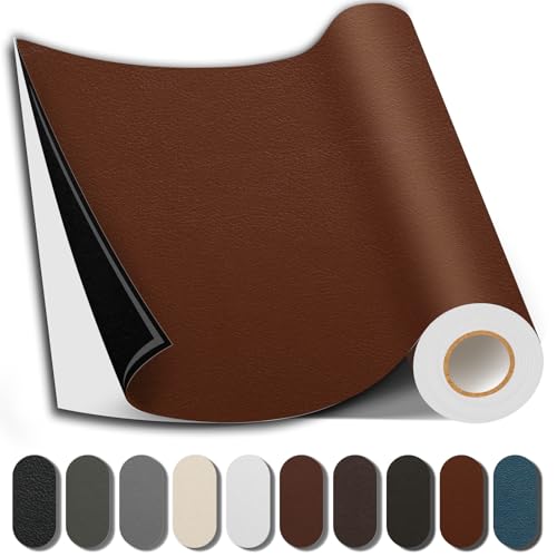 Shagoom Leather Repair Patch, Repair Patch Self Adhesive Waterproof, DIY Large Vinyl Patches for Couches, Furniture, Kitchen Cabinets, Wall （Light Brown, 3.5X79 Inch） - color: Light Brown, size: 3.5X79 inch