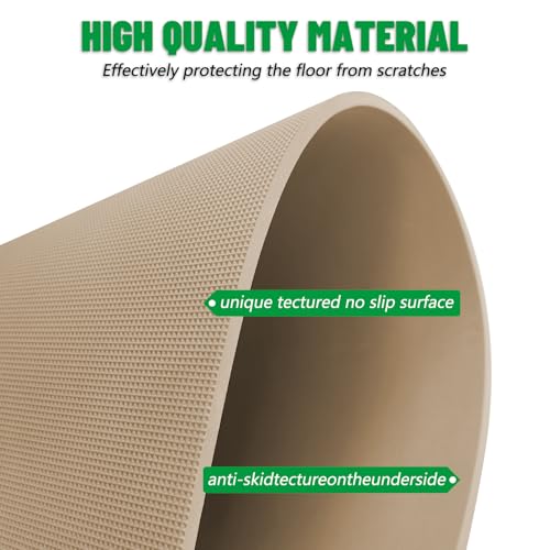 Round Recliner Floor Protector Recliner Pads Swivel Chairs Recliners Rug for Floor Circle Anti Slip Furniture Pads Rubber Non Skid Furniture Gripper Mats - size: R-Camel-S-27.5"