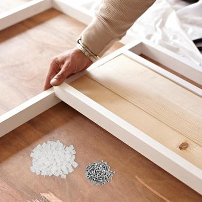 120Pcs Drawer Bottom Support Brackets,Plastic Angle Code Bracket Fasteners,Fixing Mending Wedges,Drawer Reinforcement Repair Kit for Furniture Sagging - color: White 1
