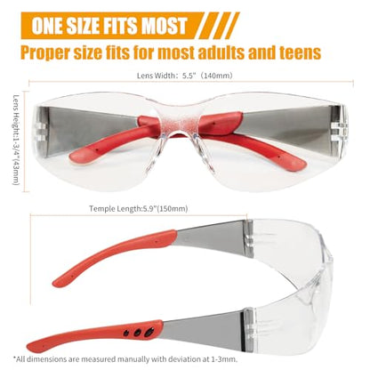 3 Pack Anti-fog Clear Safety Glassess with ANSI Z87.1 Standard for Construction Laboratory Shooting