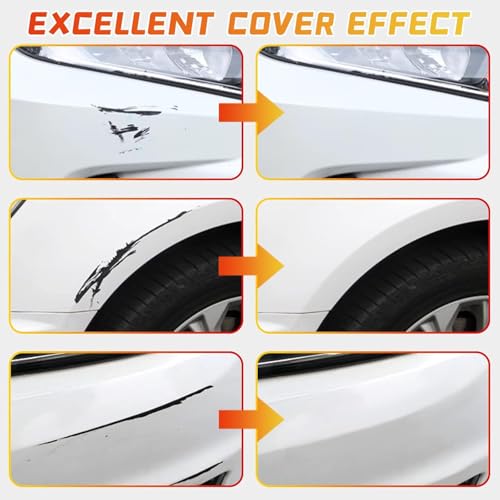 Touch Up Paint Pen for Cars, Car Paint Scratch Repair, 2-In-1 Car Touch Up Paint Fill Paint Pen, Quick & Easy Solution to Repair Minor Automotive Scratches 0.8 fl oz (White) - color: White