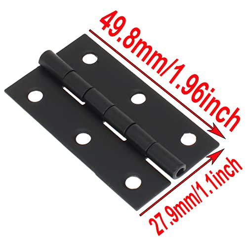 2 Pack Retro Style Duckbilled Toggle Hasp Latch Antique Printed Hinge Kit with Mounting Screws Decorative Wooden Jewelry Box [FDXGYH, Black]
