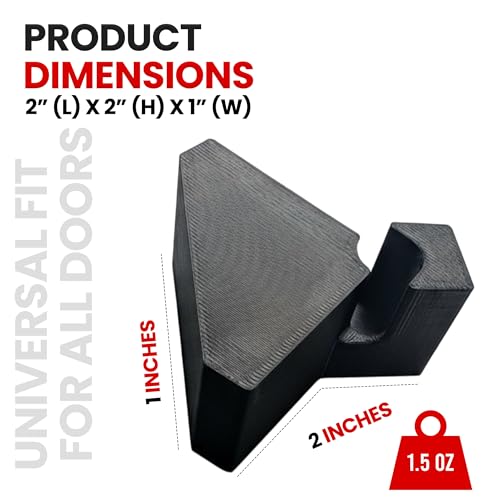Premium ABS Plastic Commercial Door Stopper (2-Pack) Finger-Safe, Wedge Over-The-Hinge Door Holder for Homes- USA Made Door Stopper Ideal for Hotels, Hospitals, Factories, Hostels and Schools - style: Commercial