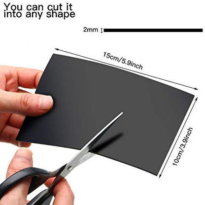 4 Pcs Non Slip Furniture Pads 6 x 4 Inch Self Adhesive Rubber Pads with Anti Grip Cuttable Rubber Self Stick Sheet for Furniture and Appliances