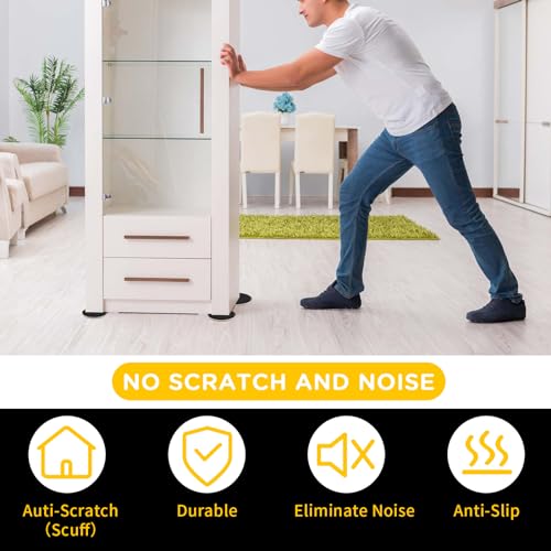 Furniture Sliders new space - 16pcs 3 1/2 inch Furniture Sliders for Carpet, Heavy Duty Sliders for Moving Furniture, Move Furniture Easy with Reusable Furniture Movers Sliders - size: 3.5 inch