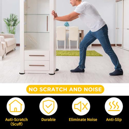 Furniture Sliders new space - 16pcs 3 1/2 inch Furniture Sliders for Carpet, Heavy Duty Sliders for Moving Furniture, Move Furniture Easy with Reusable Furniture Movers Sliders - size: 3.5 inch