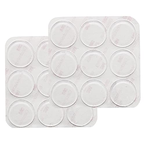 18pcs Glass Top Bumpers, Silicone Adhesive Furniture Bumpers for Glass Table Door Cabinet Drawers - size: 30mm, 2mm