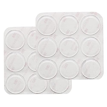 18pcs Glass Top Bumpers, Silicone Adhesive Furniture Bumpers for Glass Table Door Cabinet Drawers - size: 30mm, 2mm