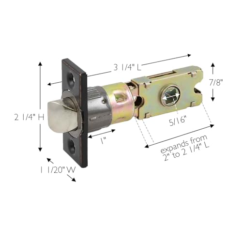 Design House 582221 6-Way Universal Square Spindle Passage Latch Oil Rubbed Bronze - color: Bronze