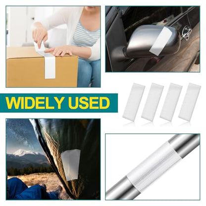 4 Pack 1.77 in x 10 ft Travel Duct Tape Mini Pocket Size Flat Roll Flexible Heavy Duty Waterproof Tear by Hand for Repair Outdoor Emergency Gear EDC DIY Craft Camping Hiking (White) - size: White