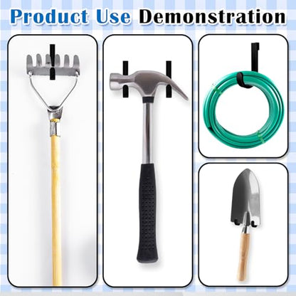 8 Pack Black J Shed Storage Hooks Storage Hooks Compatible with Lifetime Sheds Shed Accessories Organization Parts Hanging Home Office Garage Bathroom Dressing Rooms Wall-Mounted Coat Racks