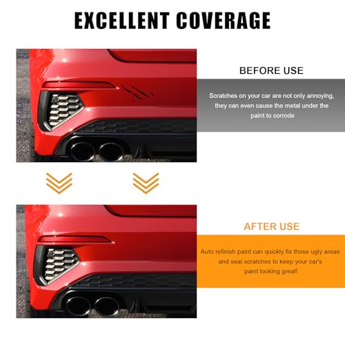 Touch Up Paint Pen for Cars, 2 in 1 Quick Drying Touch Up Pen Lasting Auto Scratch Remover, 0.4 Fl Oz Color Accurate Paint Pens Quick & Easy Solution to Repair Scratches (Red) - color: Red