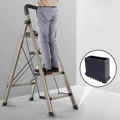Geesatis 2Pcs Non-Slip Folding Ladder Feet Mat,Rubber Pads Covers Ladder Foot Pads,Anti-Skid Ladder Leg Cushion Bumper,1.2x2.9 Inch (Black) - color: Black, size: B-1.2in×2.9inch