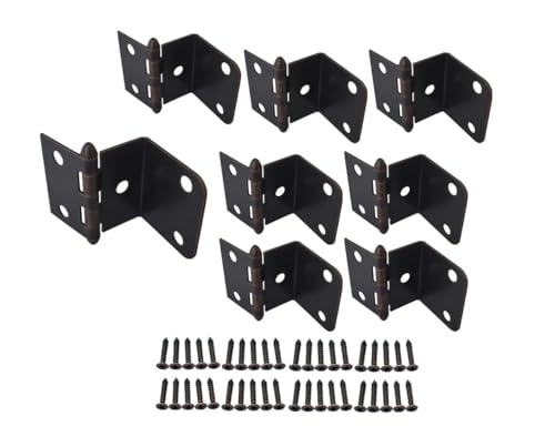 QCAA Durable Steel Chest Hinge for Box, Door & Cabinet, 1-1/2" Width x 1.2 mm Thickness, Antique Copper, 8 Pack, Made in Taiwan - color: Antique Copper, size: 8 Pack (1-1/2" x 1.2mm)