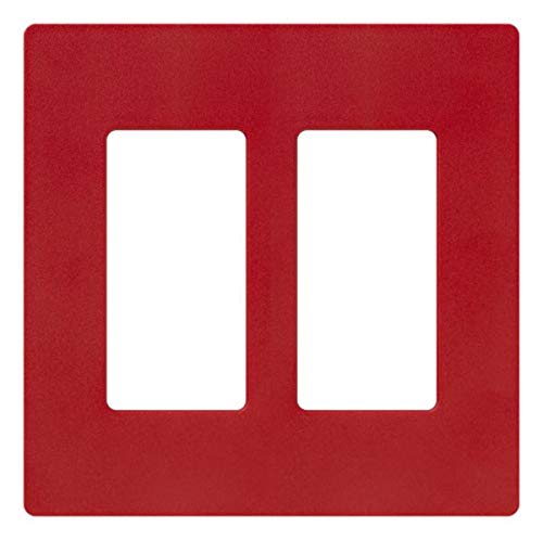 Lutron Claro 2 Gang Decorator/Rocker Wallplate, Satin, Hot (1-Pack) | SC-2-HT - color: Hot, size: 1 Pack