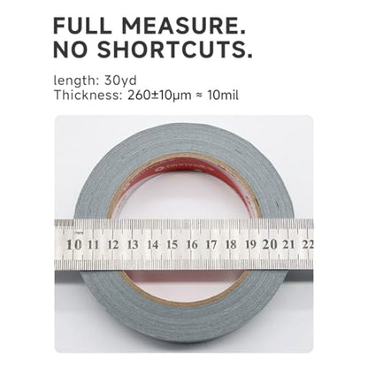 Heavy-Duty Duct Tape 2 in x 30 Yards,10 Mil Thick, Waterproof, Strong Adhesive for Repair, No Residue, All Weather, Rubberized Fabric Tape for Indoor & Outdoor Use (1)