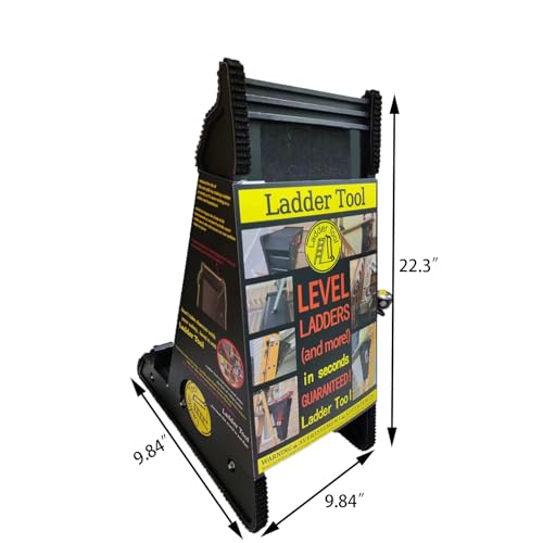 Ladder Leveler,Ladder Jacks,Ladder Stabilizer Tool with Storage Easy to Use for All Surfaces and Uneven Ground