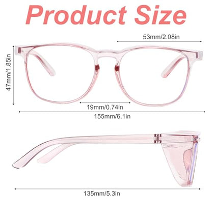 ElevateTech Safety Glasses Goggles, 2 Pcs Anti Fog Protective Eyewear Clear Eyelash Protector Shower Goggles Shield - color: Purple