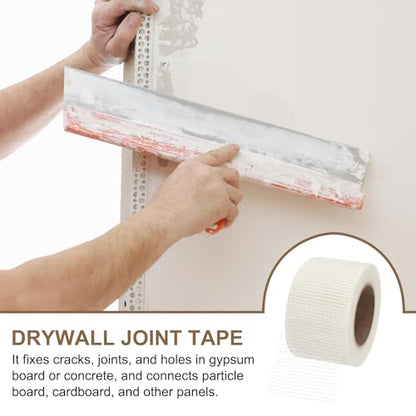 PATIKIL Drywall Repair Mesh Tape, 3 inch x 164 ft Fiberglass Repair Patch Self-Adhesive Dry Wall Joint Tape 8 Mesh Wall Hole Crack and Seam Patch, White - size: 3 inch x 164 Feet
