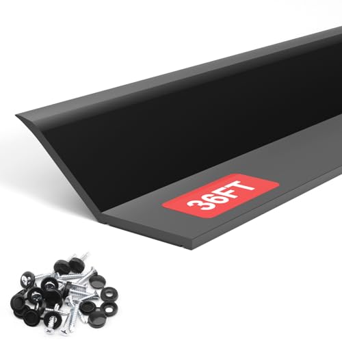 Garage Door Seal Top and Sides - 36 FT TPE Weather Stripping Garage Door Seal Replacement Weatherproofing Universal Sealing, Black - color: Black, size: 36Ft