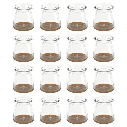 16-Piece Chair Leg Floor Protectors (0.6-0.8 Inch) - Felt Pads for Hardwood Floors, Reduce Noise and Prevent Scratches Yuan L - size: yuanl