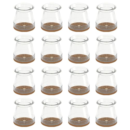 16-Piece Chair Leg Floor Protectors (0.6-0.8 Inch) - Felt Pads for Hardwood Floors, Reduce Noise and Prevent Scratches Yuan L - size: yuanl