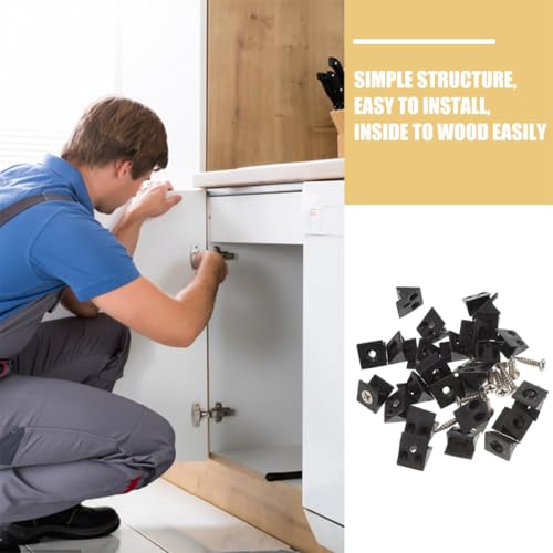 Uonlytech 100Pcs Repair Kit with Angle Wedges and Resistant Screws for Furniture Reinforcement and Easy Installation with Corner Braces