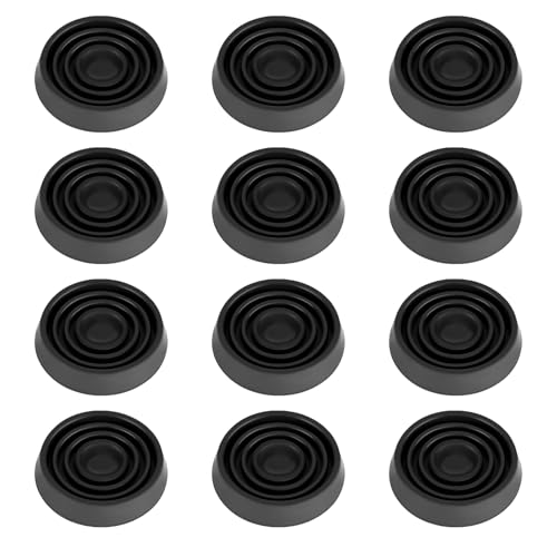 Furniture Coasters, 1.5X1.5 Rubber Caster Cups Non Slip Furniture Pads Non Skid Furnitures Grippers Anti Slide Floor Protector for Bed Couch Table Chair Stoppers (Black, 12 Pack) - color: Black, size: 1.5” 12pcs - new