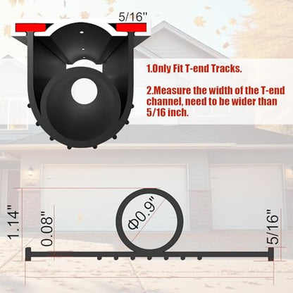 Garage Door Seals Bottom Rubber - Garage Door Weather Stripping Bottom Seal Kit Seal Strip Replacement, Weatherproof Garage Door Seals Prevent Drafts, Water & Dust, 5/16 Inch T-End, 3.94 Inch Width - size: No track - 10 Feet