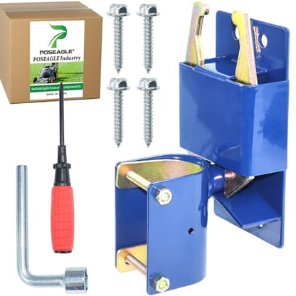 Blue S16100300 Two Way Gate Latch with Hardware and Assembly Tool Kit for Metal Gates with 1-5/8" to 2" Diameter Round Tubes - color: A05 1xS16100300 Gate Latch for 1-5/8" to 2" Tubes