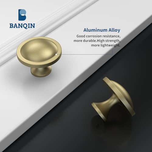 10 Pack Gold Cabinet Knobs Drawer Dresser Knob Round Mushroom Hardware Diameter 1-1/2 Inch - color: Matte Gold