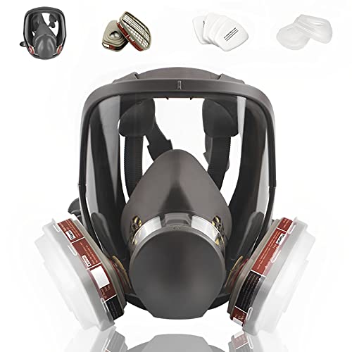 Full Face Respirаtor Reusable, Organic Vapor Respirаtor Compatible with Particulate Filter, Protection for Painting, Machine Polishing, Welding, Same as 6000 6800 7800 FF-400 V-Series