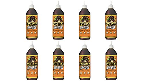 Gorilla Original Waterproof Polyurethane Glue, 36 ounce Bottle, Brown, (Pack of 8) - color: Brown, size: 8 - Pack