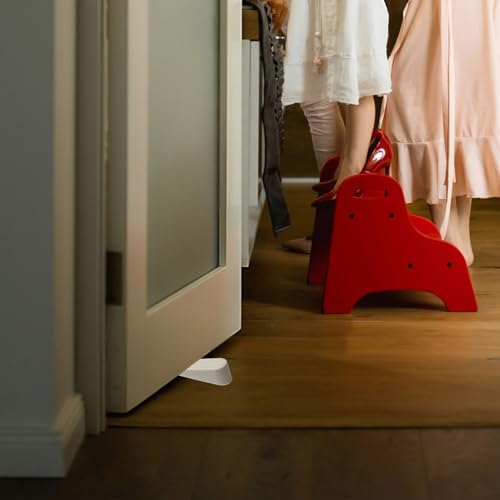 Door Stopper Door Stop Wedge Non Scratching Door Holder Small White - Pack of 4 - color: White