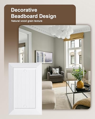 2-Pack Classic Beadboard Single Blank Wall Plate, Unbreakable Polycarbonate Wall Plate Cover, Pure White 1 Gang Wall Plate for Unused Outlets/Switches - color: Pure White, size: 1 Blank 2PK