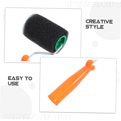 POPETPOP 1 Set Textured Paint Roller Brush Kit Wall Repair Tool with Rollers Holder for Smooth Finishes for Renters Landlords Ergonomic Design Durable Shed Resistant Paint Tools