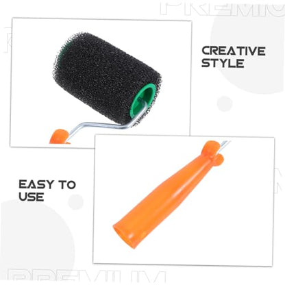 POPETPOP 1 Set Textured Paint Roller Brush Kit Wall Repair Tool with Rollers Holder for Smooth Finishes for Renters Landlords Ergonomic Design Durable Shed Resistant Paint Tools