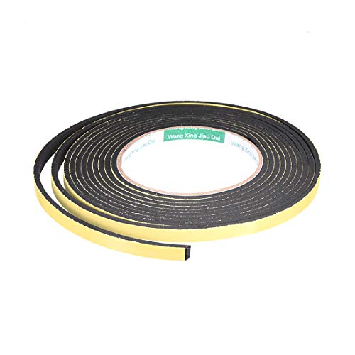 uxcell Sealing Foam Tape 8mm Wide 3mm Thick 4m/13ft Long, Self Adhesive Weather Strip for Window Door Insulation - size: 8mmx3mmx4m