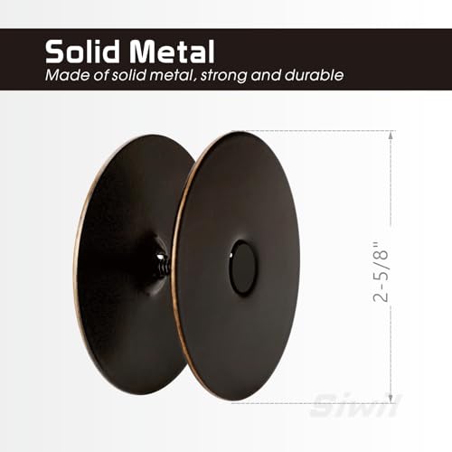Door Hole Cover Plate Black, 2-5/8" Diameter Solid Steel, Hole Filler Plate - 1 Pack - color: Matte Black