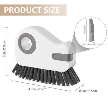 2 in 1 Groove Cleaning Brush, Window Track Cleaning Tools, Multifunction Window Track Cleaner with Hard Bristle and Hidden Scraper, Crevice Brush for Sliding Door Track, Window Seal, Sill (Max) - color: Max