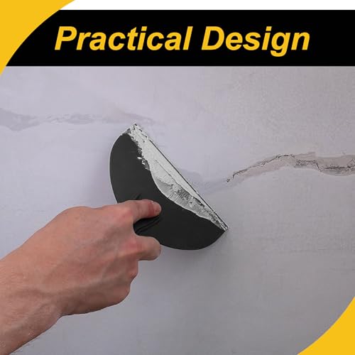 4 Pcs Putty Scraper 1.5" ABS Plastic Spatula Drywall Patch Repair Spreader Wall Covering Smoother Black - size: 1.5"