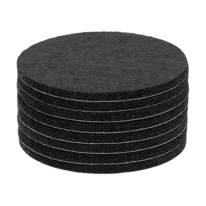 uxcell Round Felt Furniture Pads, 8Pcs 2" Dia x 0.12" Thick Adhesive Backed Felt Non-Slip Anti-Scratch Felt Pads Chair Leg Protectors for Protecting Hardwood Floor, Black - size: 2" x 0.12"