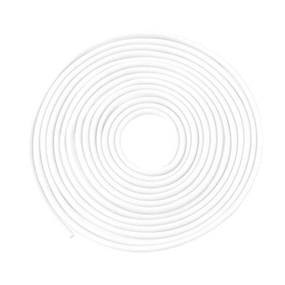 ESUPPORT 16ft 5M U Shape Car Door Moulding Rubber Scratch Protector Strip Edge Guard Trim Seal White - color: White