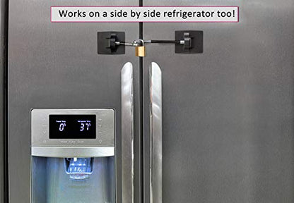 2-Pack Refrigerator Lock (2-Pack, Black Without Padlock) - color: 2-Pack, Black Without Padlock
