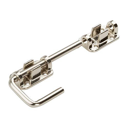 National Hardware N238-972 Sliding Door Latch 1-1/2 in Nickel Finish Heavy Duty Steel Surface Mount Security Door Latch for Interior and Exterior Doors Gates Sheds Weather Resistant