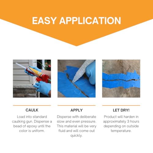 Akona Epoxy Crack Repair - Injectable Crack Filler for Concrete, Brick, Foundational Cracks and Water Leaks, Clear Liquid Epoxy Resin (6 Ounce, 1)